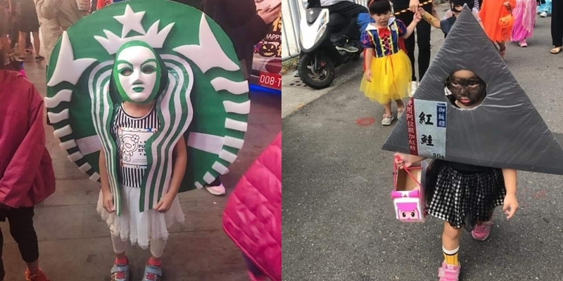 Các bạn nhỏ hóa thân thành nhiều nhân vật khác nhau trong ngày lễ Halloween.