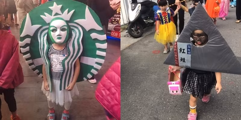 Các bạn nhỏ hóa thân thành nhiều nhân vật khác nhau trong ngày lễ Halloween.