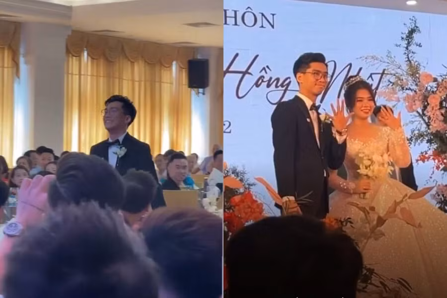 Trong ngày vui của mình, nam streamer PewPew diện vest bảnh bao khác với hình ảnh khi livestream.