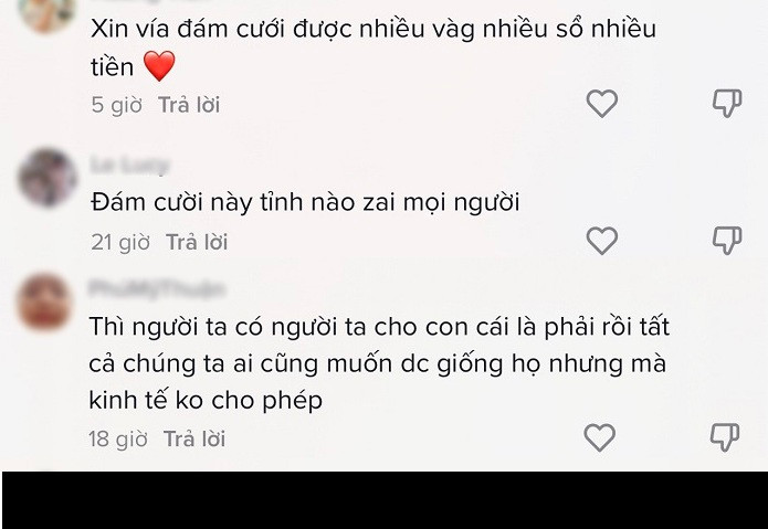 Ngay sau khi đăng tải đoạn clip đã nhanh chóng thu hút sự chú ý lớn của netizen. Nhiều người để lại bình luận xuýt xoa ngưỡng mộ đám cưới khủng của cặp đôi. Ảnh: Chụp màn hình