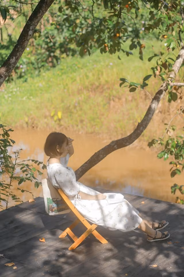 Không gian quán cà phê mộc mạc với thiết kế nhà gỗ, sân vườn như nhiều quán khác ở Đà Lạt. Tại đây, du khách có thể chụp hình, ngồi nhâm nhi cà phê tận hưởng thời tiết Đà Lạt vào thu. Địa chỉ: Đường 3/4, phường 3. Ảnh: Tiệm cà phê Nhà Lạc