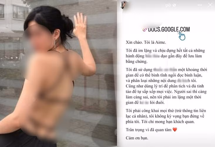 Và cũng vì chiếc áo đó mà Diệu Linh bị khủng hoảng tinh thần, phải chịu tổn thương bởi những bình luận của người đời. Ảnh: Chụp màn hình