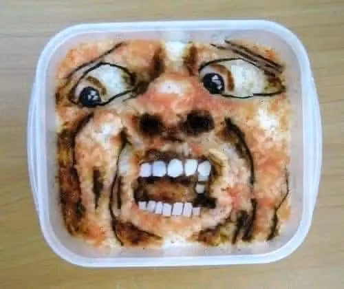 Khi chiêm ngưỡng những hộp cơm này không ít cư dân mạng liên tưởng đến ngay hình ảnh những bà vợ khi giận dỗi mà phải nấu ăn.