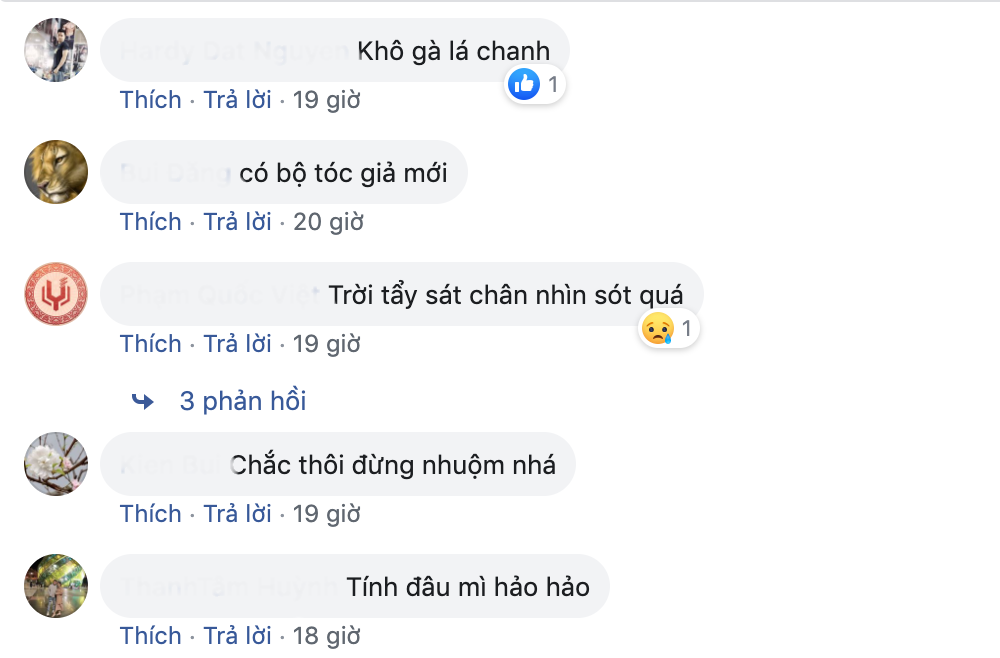 Dân mạng phát khiếp với mái tóc hỏng của cô gái. Cho rằng sau khi tẩy tóc, bộ tóc trông giống hệt khô gà lá chanh, mì tôm, nhìn thôi cũng thấy xót hết cả da đầu.