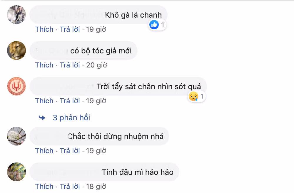 Dân mạng phát khiếp với mái tóc hỏng của cô gái. Cho rằng sau khi tẩy tóc, bộ tóc trông giống hệt khô gà lá chanh, mì tôm, nhìn thôi cũng thấy xót hết cả da đầu.