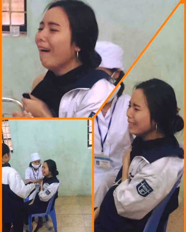 Không chỉ hoảng sợ mà còn khóc nức nở khi kim tiêm còn chưa chạm vào da.