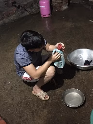 Lau rửa, chăm sóc gà cẩn thận, thế mà vợ ốm cũng không ra chợ mua nổi cho bát cháo.