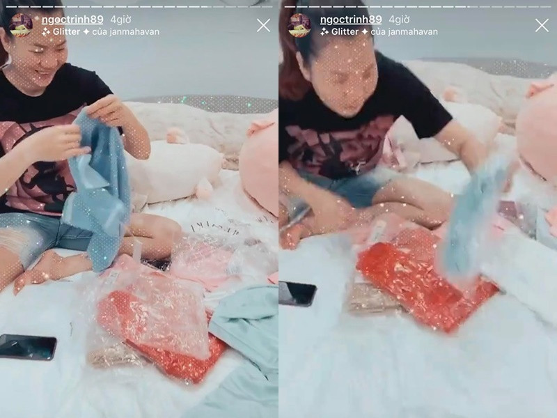 Không chỉ là người chụp ảnh, Thuý Kiều còn là người sắp xếp quần áo, giày dép và trang sức cho Ngọc Trinh sau khi đi chụp hình về.