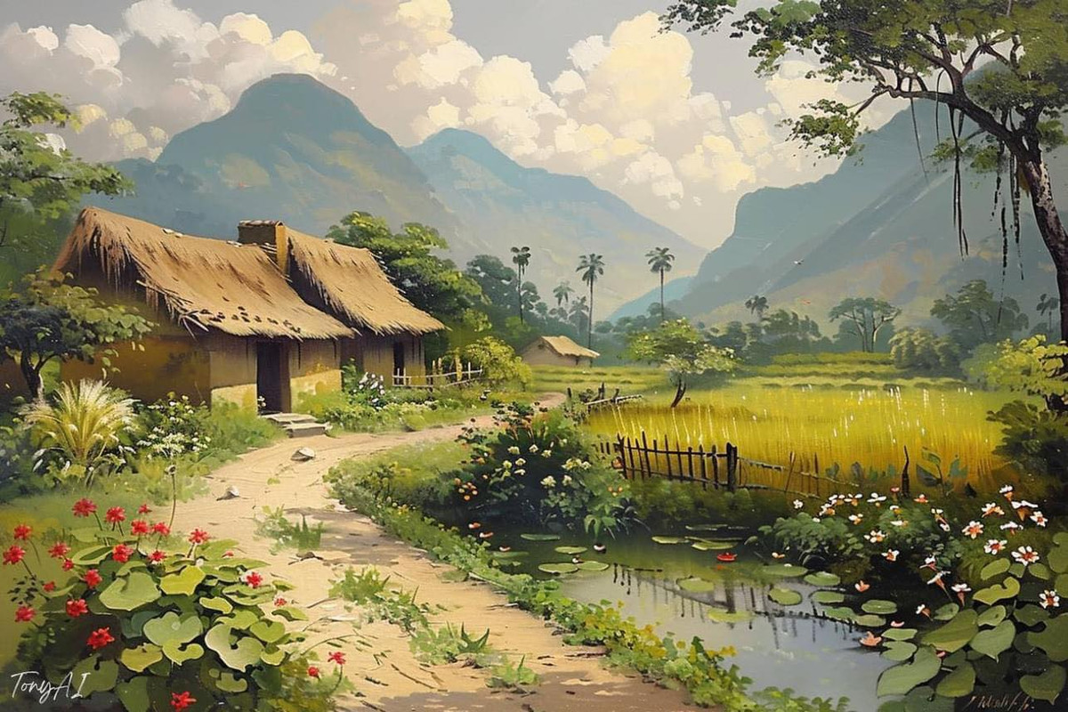 Những bức trang được vẽ bằng AI nhưng đã hình dung chính xác khung cảnh một Việt Nam xưa. Nhờ những bức tranh này, rất nhiều bạn trẻ có thể hình dung được một thời bố mẹ, cha ông mình đã sống như thế nào.