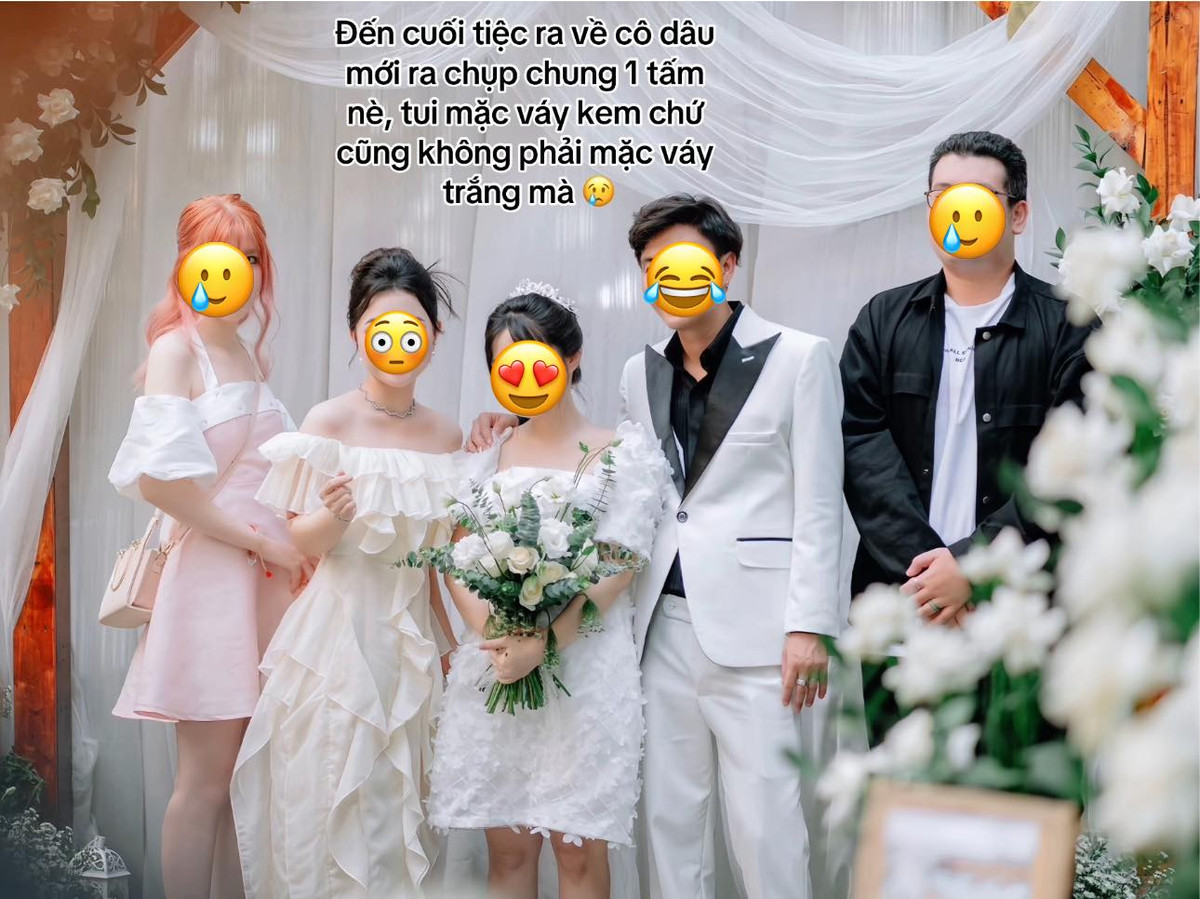 Tuy nhiên nhiều người cũng bên vực cô gái: "Bạn ấy mặc váy màu kem mà có phải màu trắng đâu", "bạn cô dâu xinh cũng là bộ mặt cho cô dâu đó, dâu người ta chưa lên tiếng ai cần các bà khóc thuê hộ".