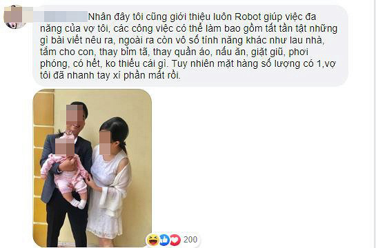 Thậm chí, có nhiều "chiếc máy" vào tự quảng cáo, giới thiệu công dụng của bản thân. Ngoài các chức năng cơ bản như lau nhà, rửa bát, giặt quần áo thì còn biết chăm sóc trẻ nhỏ, thay tã tuy nhiên chiếc máy này được sản xuất với duy nhất 1 phiên bản giới hạn.