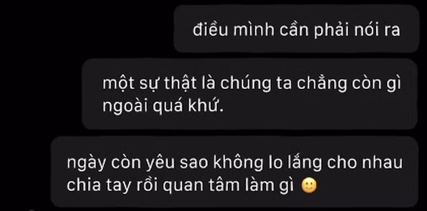 Mặc dù rep rất lạnh lùng nhưng trong câu từ còn một chút xót xa.