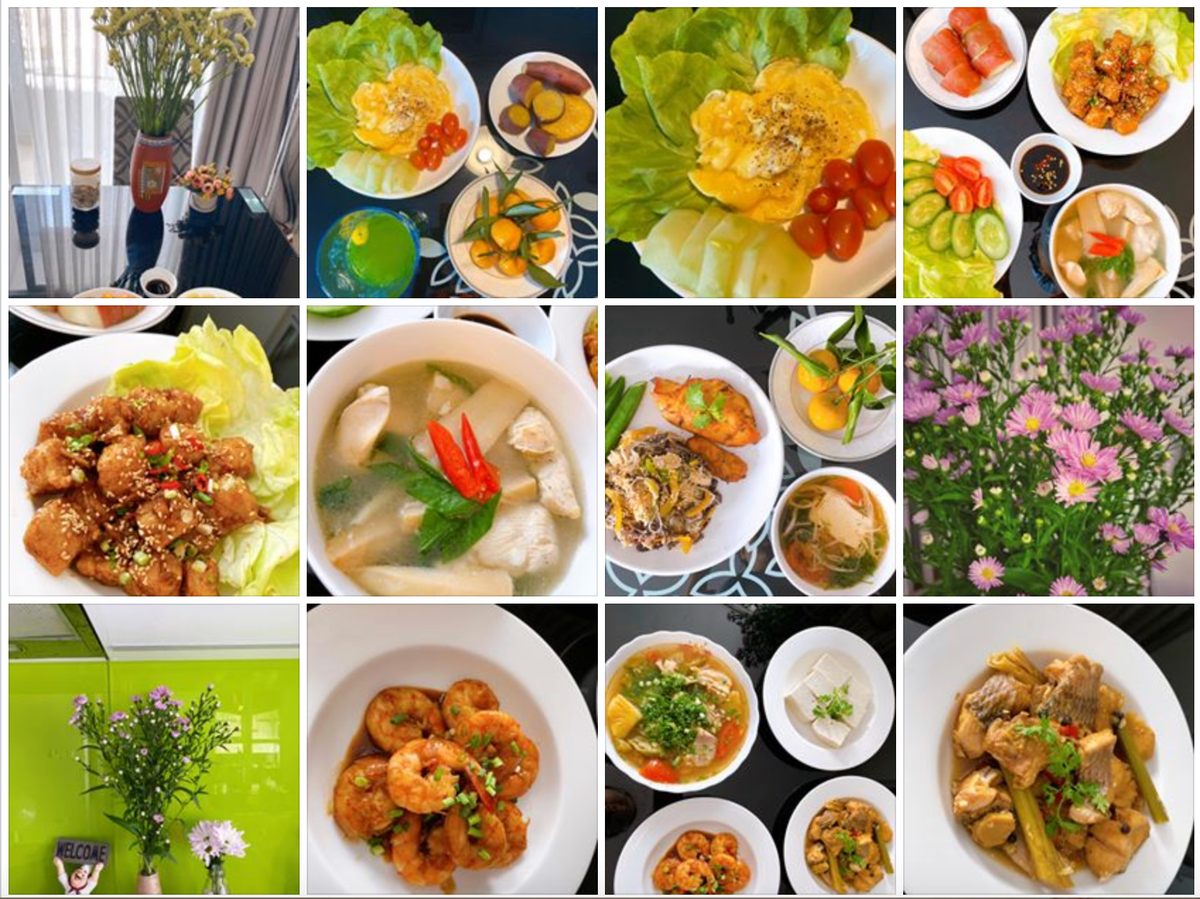 Thời gian gần đây, Trâm Anh thường xuyên khoe thành quả nấu nướng trên mạng xã hội. Những bức ảnh đồ ăn "chiếm sóng" hoàn toàn trên trang cá nhân của cô.