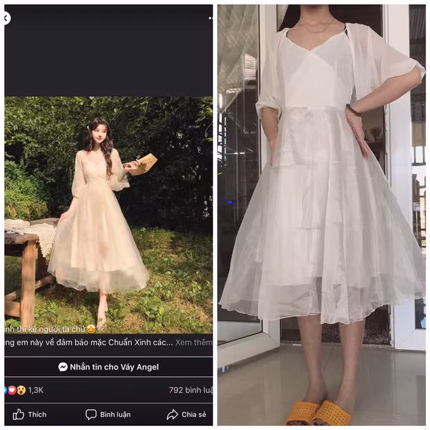 Cháy váy công chúa được shop đảm bảo "mặc chuẩn xinh" trông không khác nào cái giẻ lau nhà đang dùng dang dở.