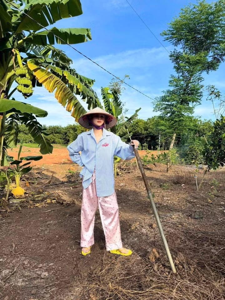 Tuy nhìn trông outfit rất đơn giản, nhưng Xoài Non lại mang đến cảm giác rất tươi trẻ và xinh xắn. Nhiều ý kiến cho rằng, họ rất thích tạo hình gái quê của cô nàng trông vừa hiền hậu vừa đáng yêu.