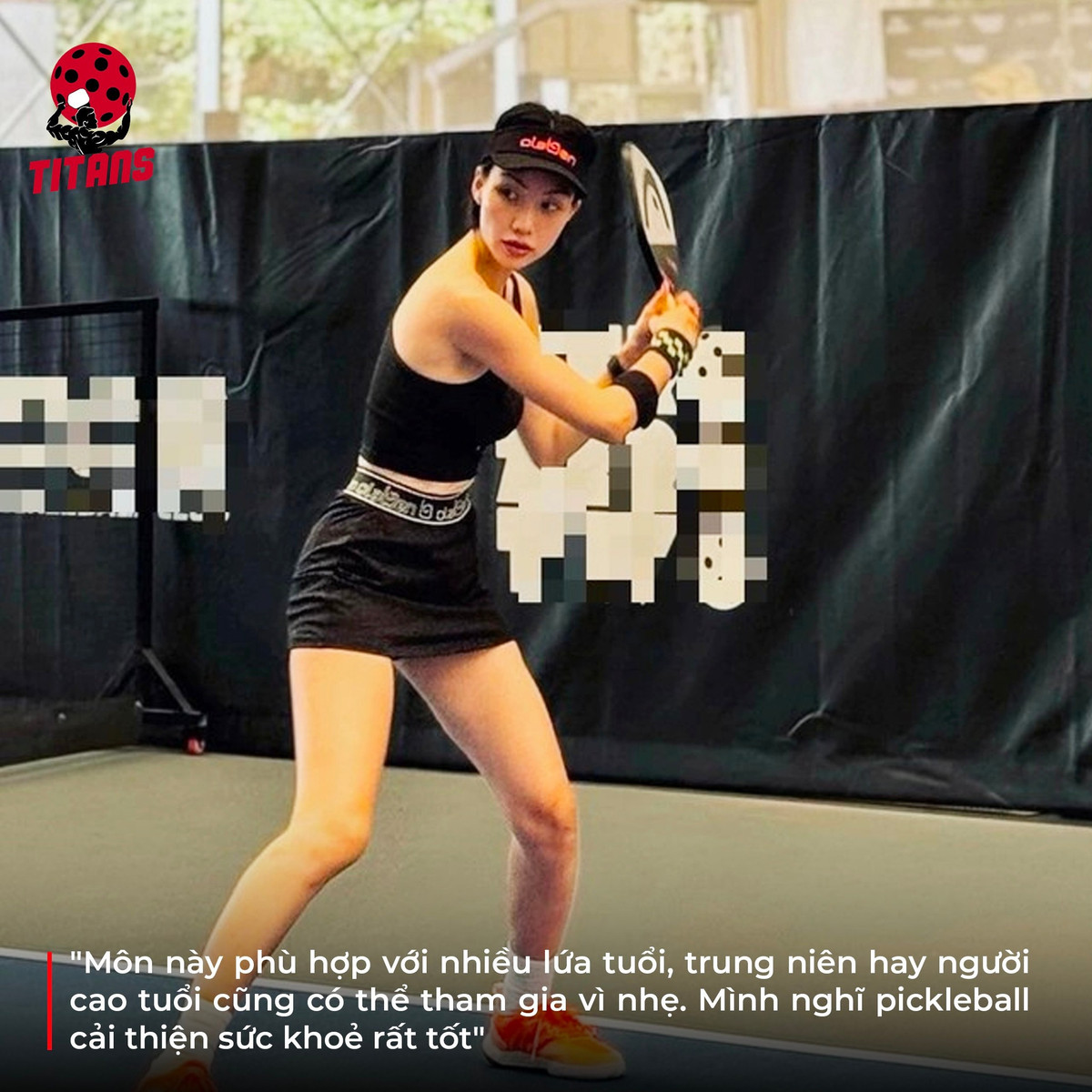 Gigi Hương Giang cũng rất thích bộ môn này: "Môn này phù hợp với nhiều lứa tuổi, trung niêm hay người cao tuổi cũng có thể tham gia vì nhẹ. Mình nghĩ pickleball cải thiện sức khỏe rất tốt."