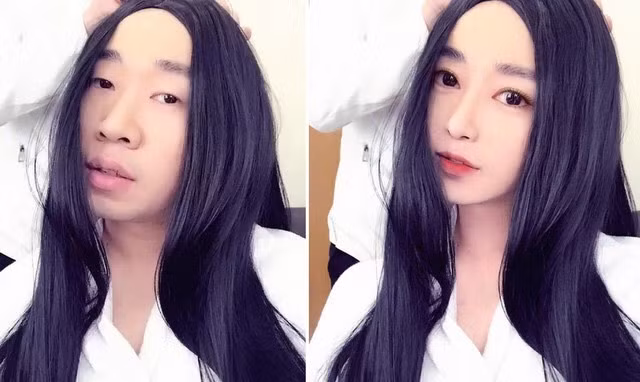 Thậm chí từ chàng trai bình thường cũng có thể "biến hoá" thành thiếu nữ xinh đẹp.