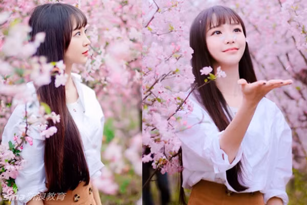 Tuy nhiên tên tuổi của cô nàng gốc Mông Cổ chỉ được đông đảo cư dân mạng xứ Trung biết đến khi những hình ảnh xinh đẹp tinh khiết được tung lên mạng.