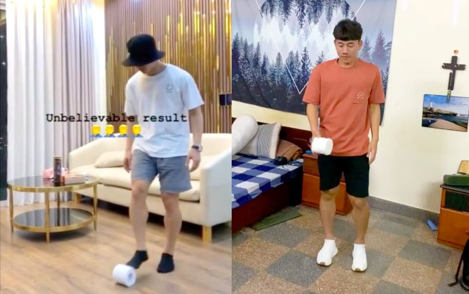 Công Phượng và Minh Vương cũng nhanh chóng tham gia thử thách này. Trong khi Công Phượng sớm thất bại khi mới tâng được 7 lần thì đồng đội cũ của anh ở HAGL là Minh Vương lại thành công.