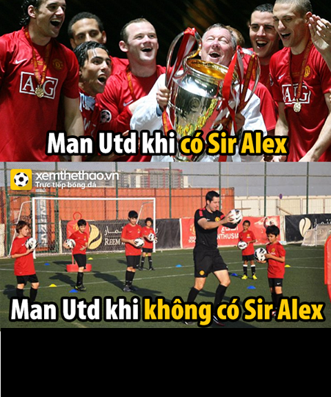 Khi còn Sir Alex Ferguson, MU là những cậu trai trưởng thành và giành được vô vàn danh hiệu. Còn khi HLV này giải nghệ, MU chỉ còn là những chú nhóc.