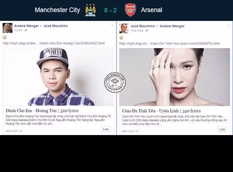 Do Arsenal đã giúp cho Chelsea gia tăng khoảng cách với Man City trên bảng xếp hạng nên 2 vị HLV của 2 CLB đã dành cho nhau lời yêu thương qua những bản nhạc.