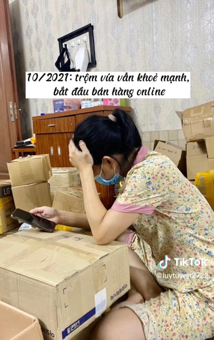 Năm 2021, sức khỏe chị khá hơn, chị bắt đầu tập tành kinh doanh online.