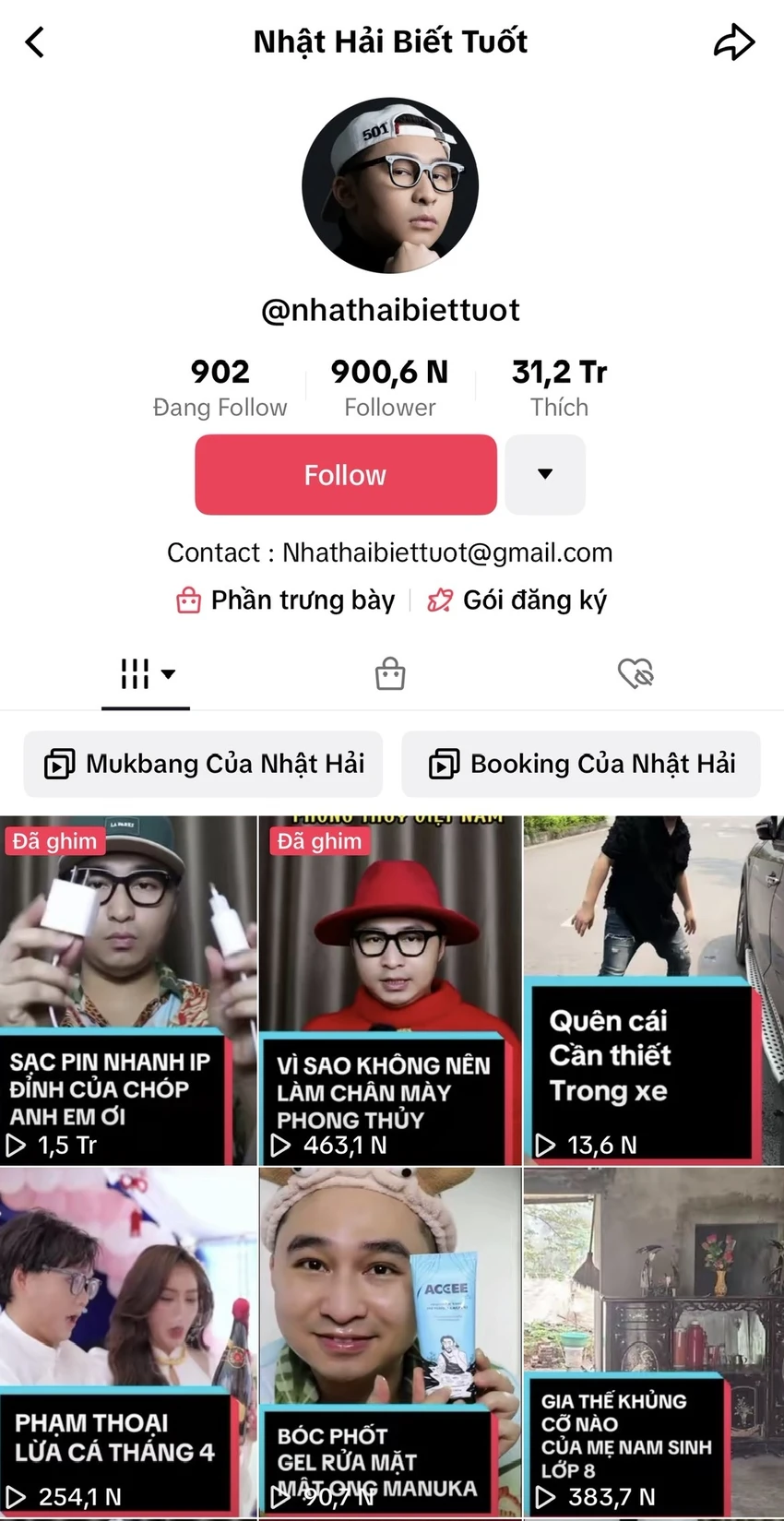 Được biết, Nhật Hải sinh năm 1992, anh là chủ sở hữu kênh Tiktok gần 900.000 lượt theo dõi và hơn 30 triệu lượt thích.