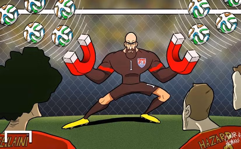 Tim Howard lập kỷ lục 15 pha cứu thua trong trận đấu giữa Mỹ - Bỉ tại World Cup 2014.