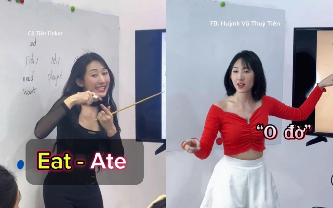 Huỳnh Vũ Thủy Tiên (SN 1996, Quảng Ngãi) được biết đến qua nhiều video dạy tiếng Anh độc đáo trên mạng xã hội. Không chỉ ngồi yêm giảng bài một cách tẻ nhạt, cô giáo 9x này khéo léo lồng nhạc điệu, cùng cách dạy sôi nổi để tiết học có thêm hứng thú hơn.