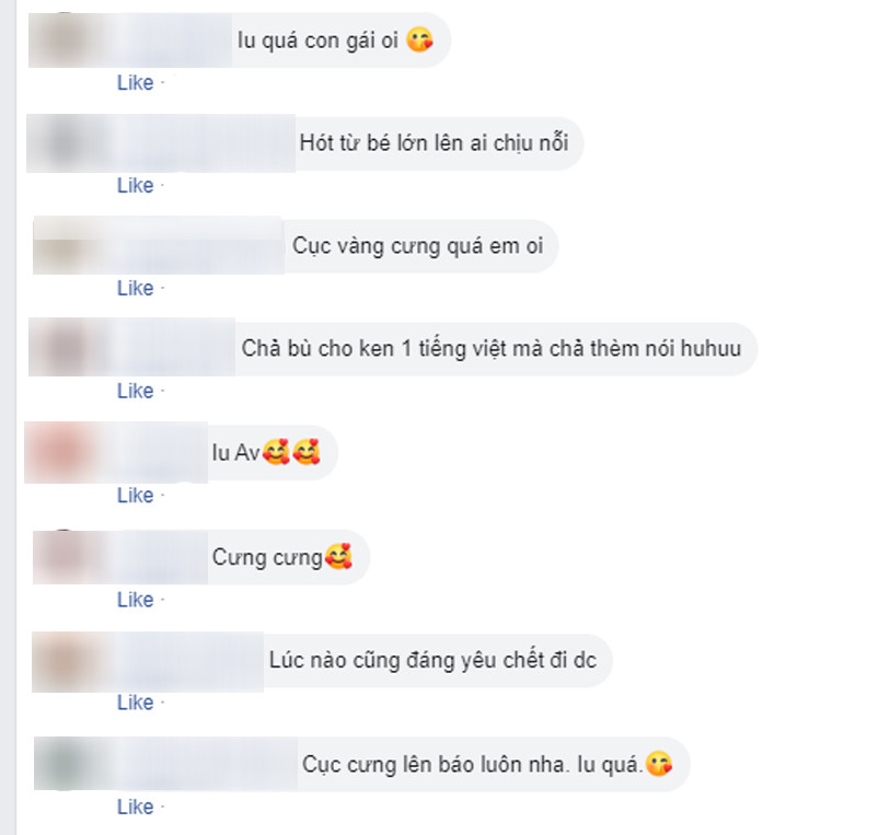 Không chỉ đoạn video nói ngoại ngữ, những hình ảnh thường ngày của Avril của được đăng tải trên trang cá nhân của mẹ cô bé luôn luôn thu hút được rất nhiều lượt tương tác và bình luận. Mọi người thường xuyên bày tỏ sự thích thú, và những lời chúc cho cô bé ngày càng xinh xắn hơn.