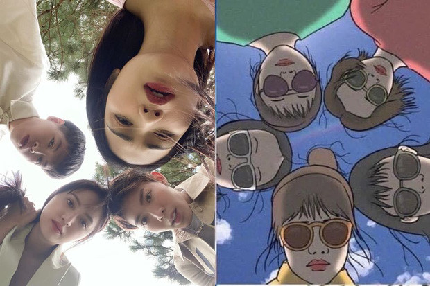 Đây là kiểu chụp ảnh "cùng chung chí hướng" dành cho mọi hội bạn vì kiểu này cực dễ thực hiện.