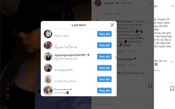Kể từ khi cặp đôi hot nhất nhì đội tuyển Việt Nam vướng tin đồn chia tay vào giữa tháng 7 thì đây là lần đầu tiên dân mạng thấy Hải "Con" like ảnh bạn gái.
