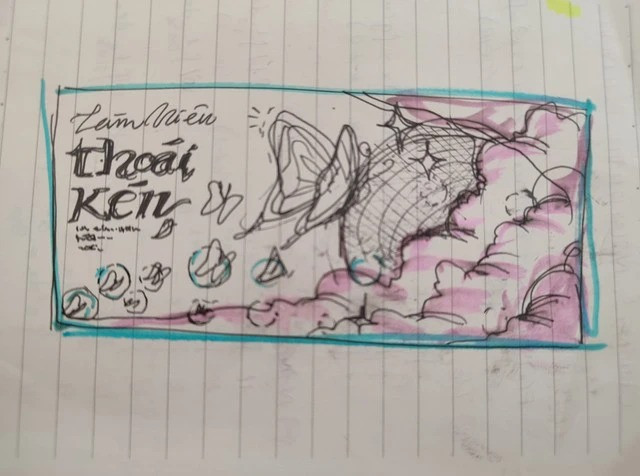 Hồ Ngọc Tâm Thanh - một trong những người tạo ra tác phẩm trên chia sẻ đây là thành quả sau 5 tiếng làm việc miệt mài của nữ sinh cùng 2 bạn học khác là Trần Nguyệt Tâm và Quách Đan Thanh.