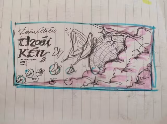 Hồ Ngọc Tâm Thanh - một trong những người tạo ra tác phẩm trên chia sẻ đây là thành quả sau 5 tiếng làm việc miệt mài của nữ sinh cùng 2 bạn học khác là Trần Nguyệt Tâm và Quách Đan Thanh.