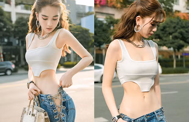 Động thái này của Ngân 98 bị cư dân mạng cho rằng cô nàng lại gián tiếp "cà khịa" Ngọc Trinh thêm một lần nữa.