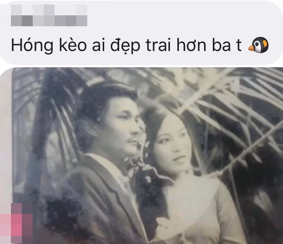 Nhiều người còn tự hào khi khoe ảnh cưới của bố mẹ và được dân mạng khen nhan sắc của phụ huynh nhà mình.