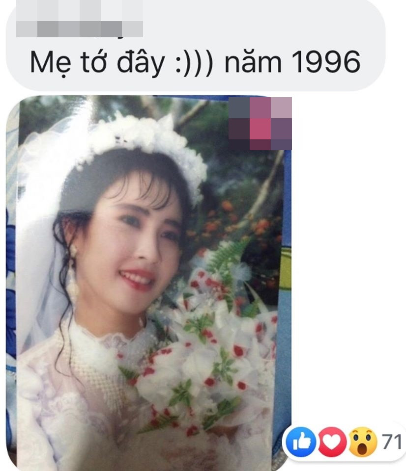 Nhiều bạn chia sẻ, từ chiếc váy cưới đến lớp trang điểm hồi đó đều do mẹ mình hoặc bạn của mẹ chuẩn bị.
