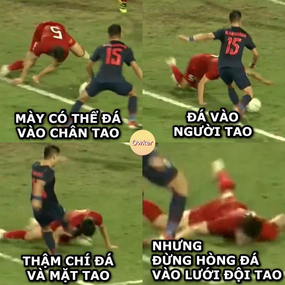 Pha cản phá bóng tuyệt vời của Đoàn Văn Hậu khiến người hâm mộ vỡ oà. Với lối chơi bóng lăn xả, không ngại va chạm của các cầu thủ Việt Nam thì Thái Lan đừng mơ ghi bàn.