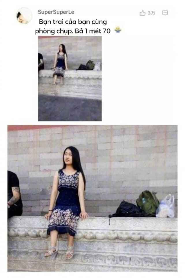 Cô gái cao 1m70 bỗng thành người lùn trong vòng một nốt nhạc vì người yêu chụp ảnh không có tâm.