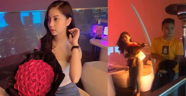 Ngày 8/3, Quang Hải tag Nhật Lê trên một bài viết, đồng thời nhắn nhủ "Chúc em tất cả". Cặp đôi cũng đón ngày Quốc tế phụ nữ tại một nhà hàng sang trọng.