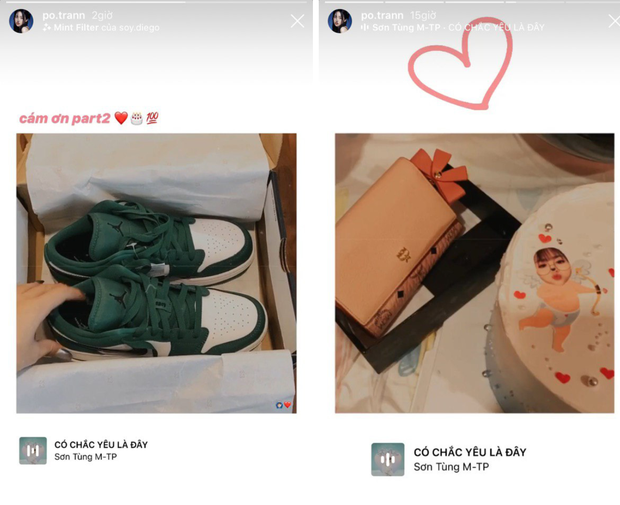 Đáng chú ý hơn là Thanh Tâm liên tục đính kèm những icon trái tim đầy ẩn ý. Ngoài ra cô còn chia sẻ ca khúc "Có chắc yêu là đây" của Sơn Tùng M-TP trong cả 3 story sinh nhật. Những động thái mới này khiến dân mạng đặt ra nghi vấn cô nàng đã có bạn trai từ lúc nào không hay.