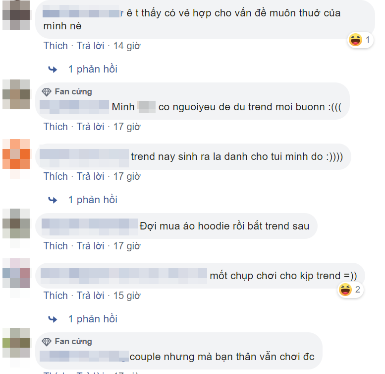 Tài khoản B.H.A than thở: "Rồi rặt 1 lũ cô đơn như chúng tôi đứng chụp cho mấy người hả". 