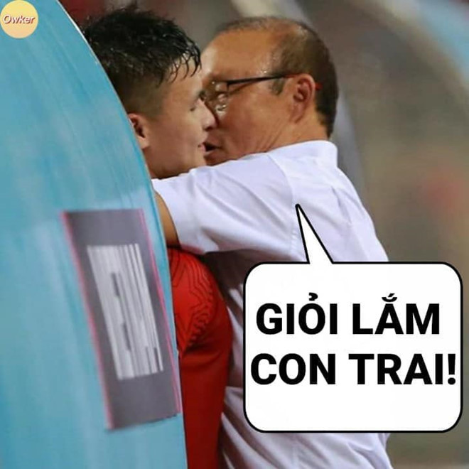 Sau khi Quang Hải ghi bàn vào lưới Malaysia, chỉ trong vòng ít phút trên MXH, loạt ảnh chế về tiền vệ nhỏ con nhưng có tài này đã ngập tràn với nhiều trạng thái biểu cảm. Ảnh: Fandom Owker.