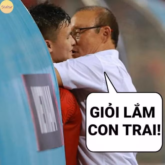 Sau khi Quang Hải ghi bàn vào lưới Malaysia, chỉ trong vòng ít phút trên MXH, loạt ảnh chế về tiền vệ nhỏ con nhưng có tài này đã ngập tràn với nhiều trạng thái biểu cảm. Ảnh: Fandom Owker.