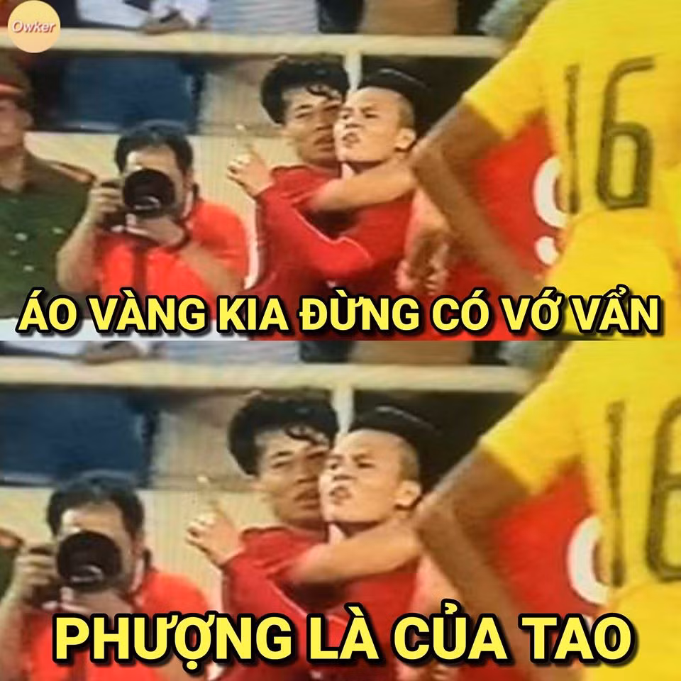 Bức ảnh thể hiện tinh thần quan tâm, bảo vệ đồng đội của các cầu thủ đội tuyển Việt Nam. Ảnh: Fandom Owker.