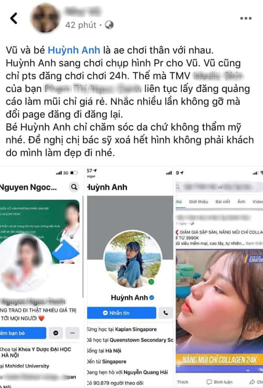 Trước những ồn ào xung quanh việc bạn gái Quang Hải đi nâng mũi, người đăng tải bức ảnh tại thẩm mỹ viện lên tiếng đính chính thông tin.