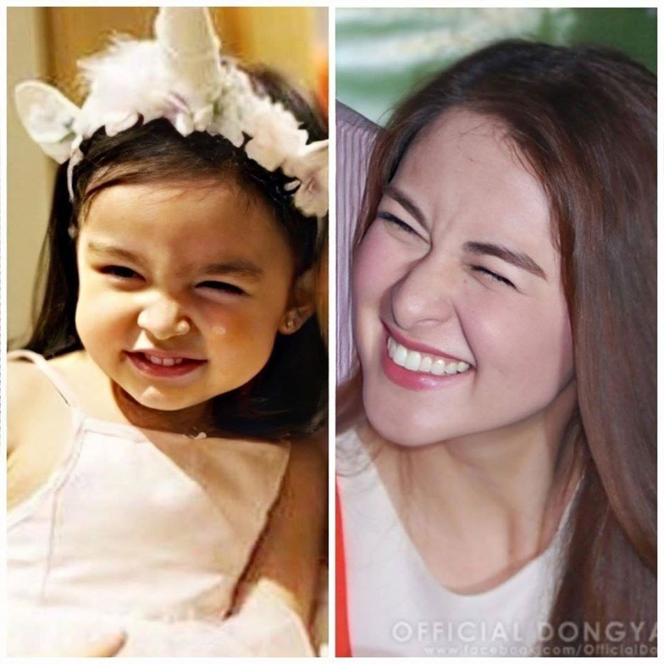 Marian còn khoe khoảnh khắc hai mẹ con có nụ cười y hệt nhau.