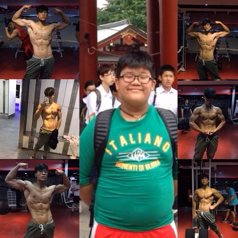 Nếu so sánh những bức hình quá khứ và hiện tại của Quốc Vinh, chẳng ai tin nổi đây là một người bởi quá khác nhau. Cậu bé gần 100kg năm nào đã lột xác xuất sắc trở thành người sở hữu thân hình ai cũng ao ước. Vinh cũng thừa nhận hiện tại câu là một dân nghiện gym.