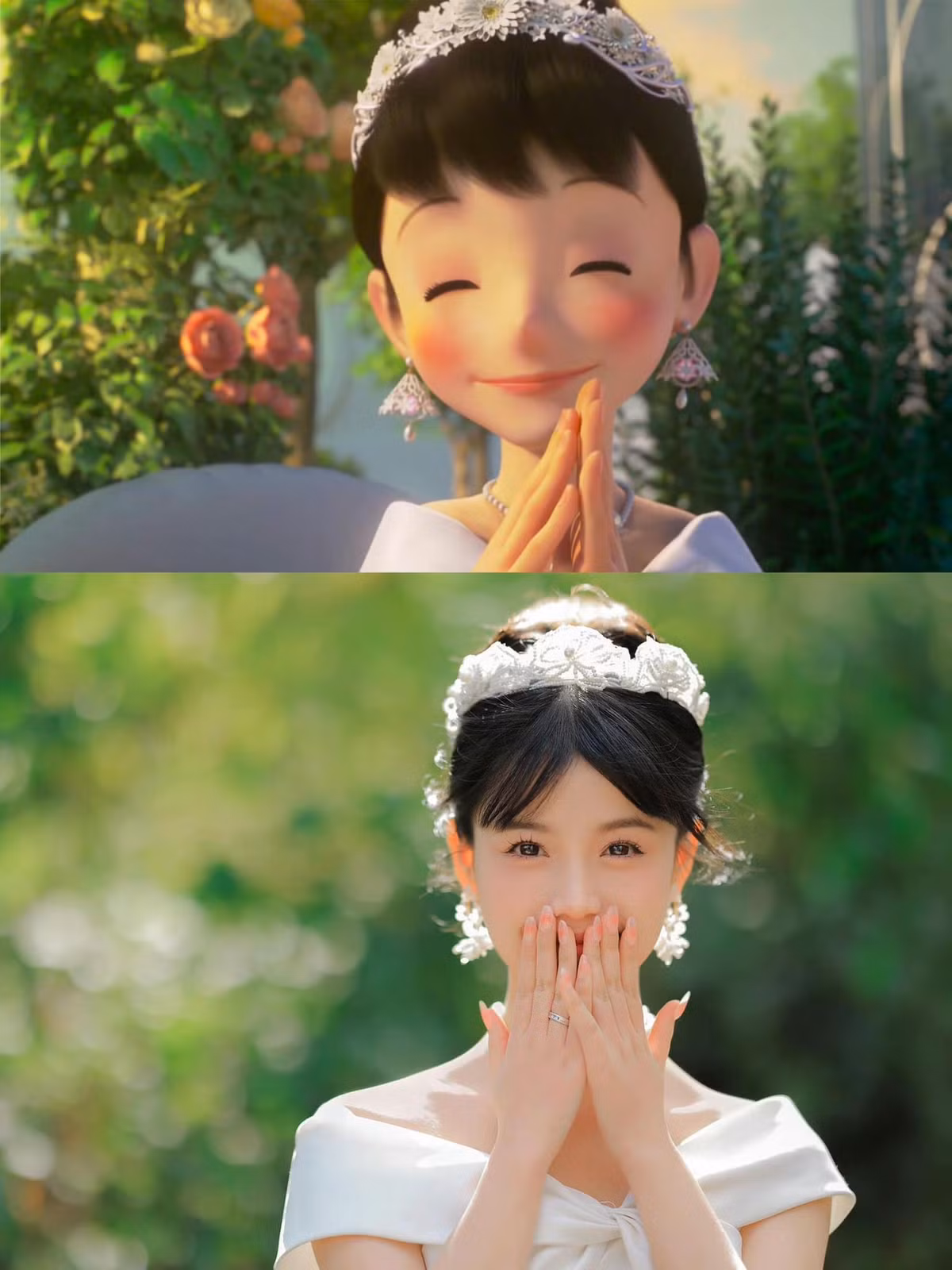 Hóa ra gương mặt của cô dâu hạnh phúc là thế này đây.