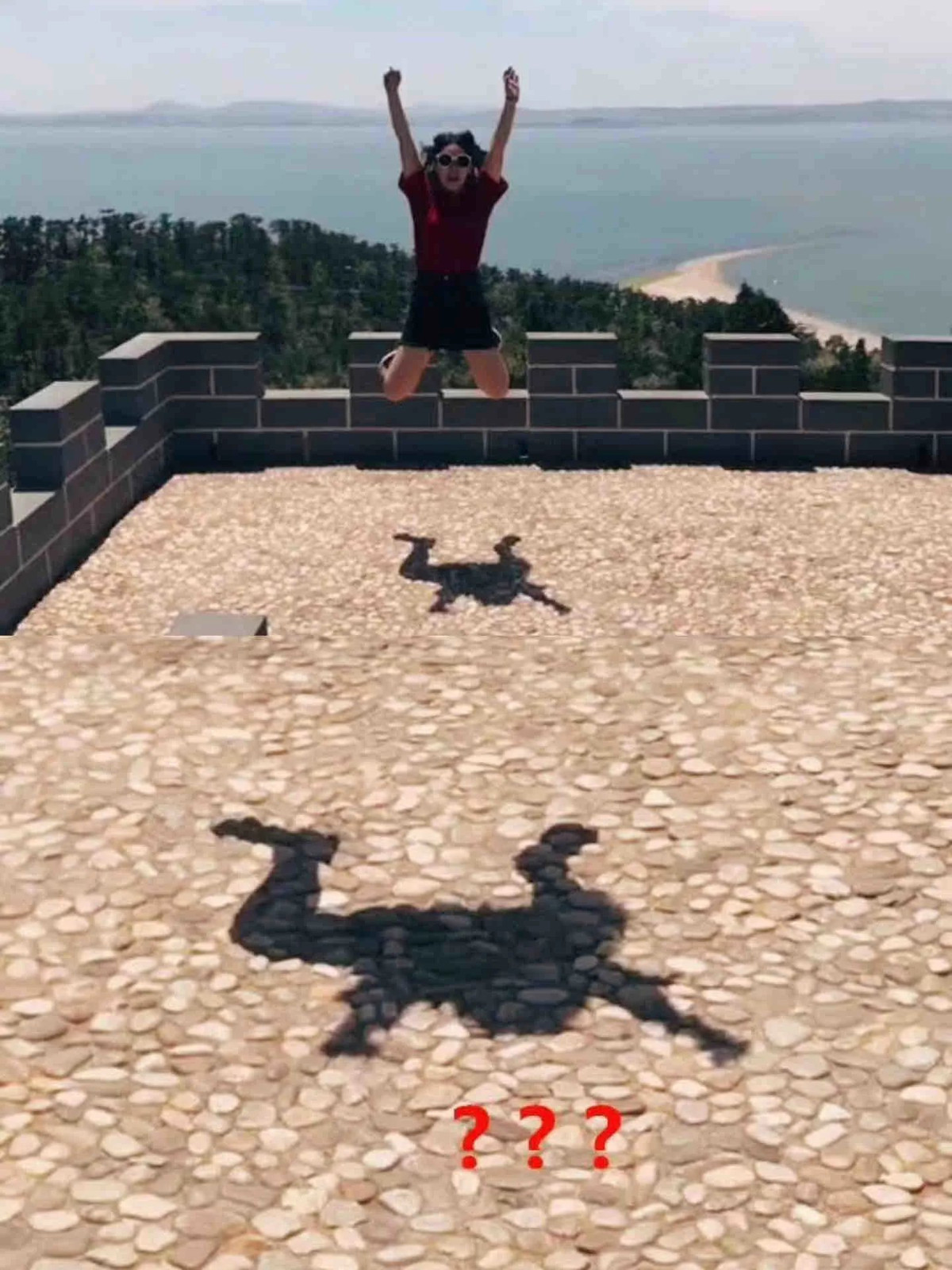 Nhìn vào cái bóng như 1 chú ếch đang nhảy múa.